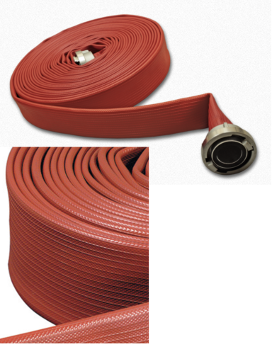 Feuerlöschschlauch Storz-Kupplung C15m DIN 14811 Kl. 3, rot gummiert